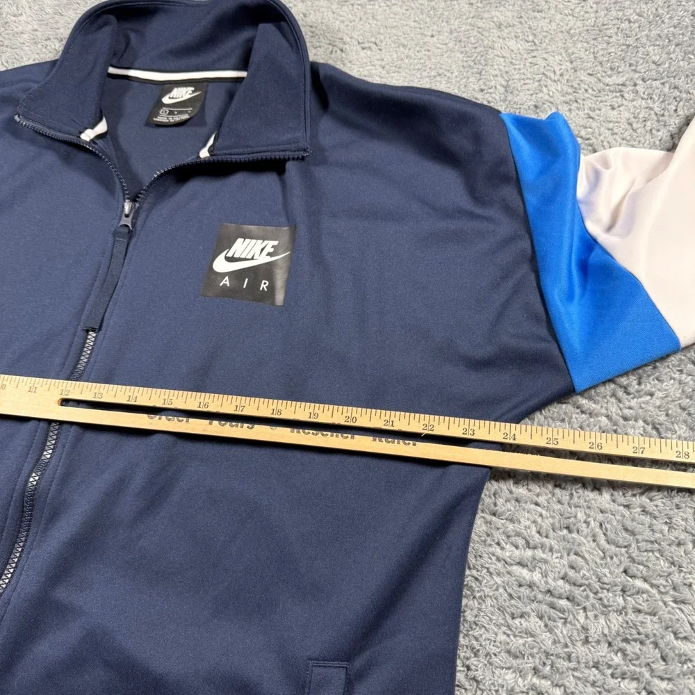 Nike Air Track Jacket Navy Blue Colorblock Full Zip Training  Men's‎ Size L